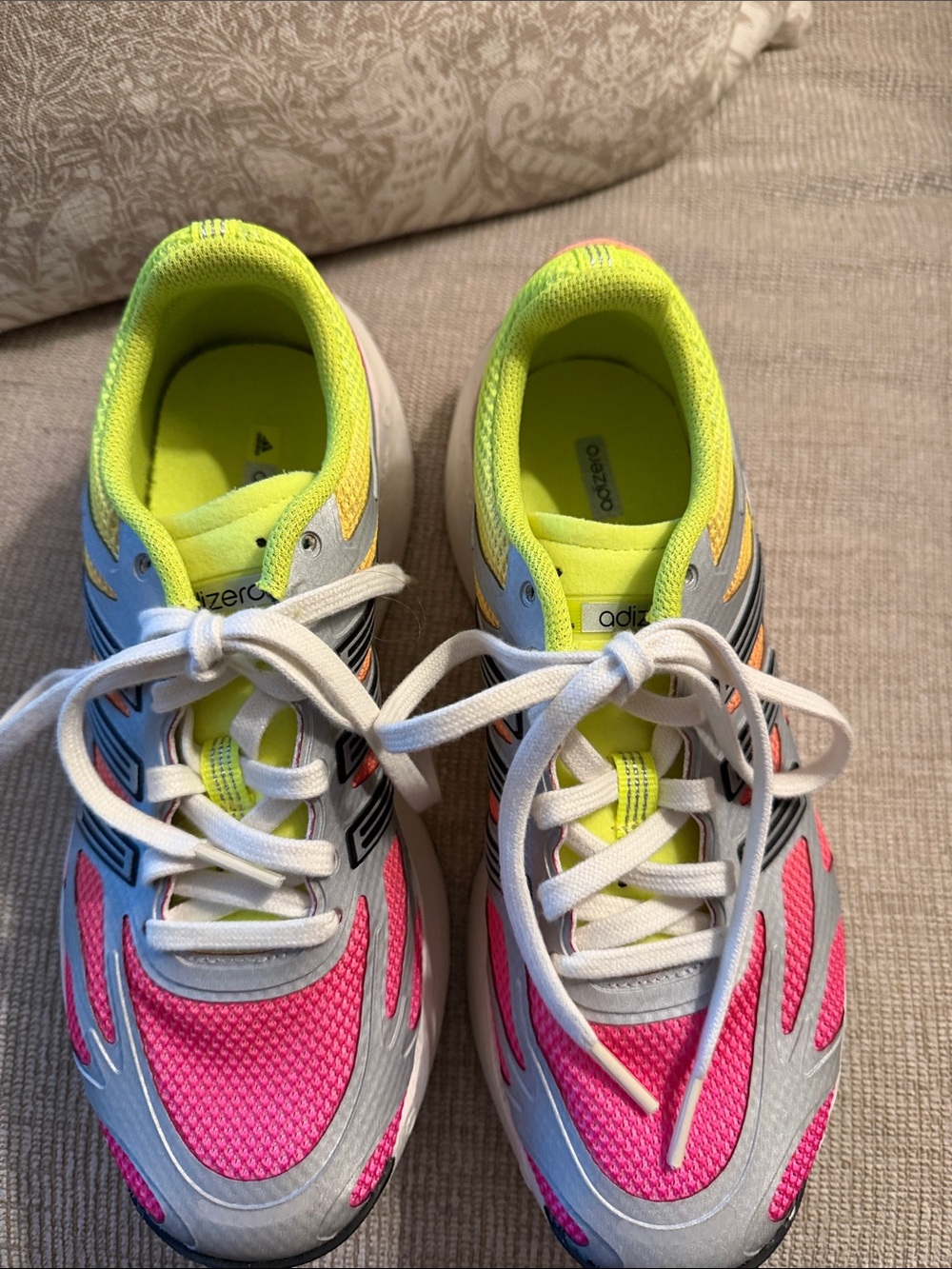 NWOT Adidas Women’s Pink, Yellow & Gray Athletic Sneakers